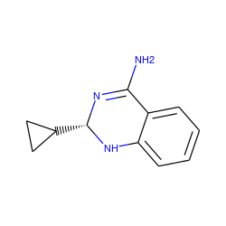 NC1=N[C@@H](C2CC2)Nc2ccccc21 ZINC000013493529