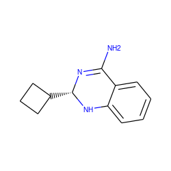 NC1=N[C@@H](C2CCC2)Nc2ccccc21 ZINC000013493531