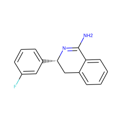 NC1=N[C@@H](c2cccc(F)c2)Cc2ccccc21 ZINC000025975153