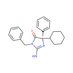 NC1=N[C@](c2ccccc2)(C2CCCCC2)C(=O)N1Cc1ccccc1 ZINC000034948990