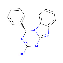 NC1=N[C@H](c2ccccc2)n2c(nc3ccccc32)N1 ZINC000000547057