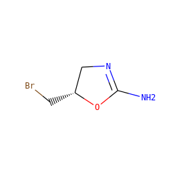 NC1=NC[C@@H](CBr)O1 ZINC000013588691