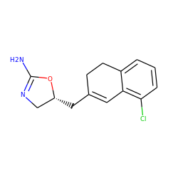 NC1=NC[C@@H](CC2=Cc3c(Cl)cccc3CC2)O1 ZINC000013862078