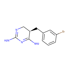 NC1=NC[C@@H](Cc2cccc(Br)c2)C(N)=N1 ZINC000013757645