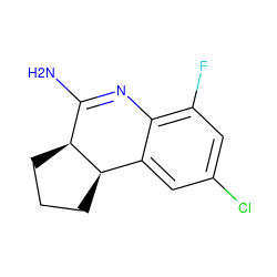 NC1=Nc2c(F)cc(Cl)cc2[C@H]2CCC[C@@H]12 ZINC000013589478