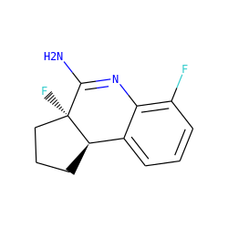 NC1=Nc2c(F)cccc2[C@H]2CCC[C@@]12F ZINC000013589480