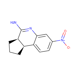 NC1=Nc2cc([N+](=O)[O-])ccc2[C@H]2CCC[C@@H]12 ZINC000013817934