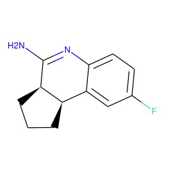 NC1=Nc2ccc(F)cc2[C@H]2CCC[C@@H]12 ZINC000013817911