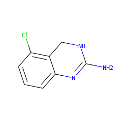 NC1=Nc2cccc(Cl)c2CN1 ZINC000029130867