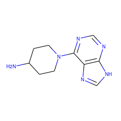 NC1CCN(c2ncnc3[nH]cnc23)CC1 ZINC000016052626