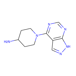 NC1CCN(c2ncnc3[nH]ncc23)CC1 ZINC000029051085