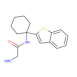 NCC(=O)NC1(c2cc3ccccc3s2)CCCCC1 ZINC000001657623