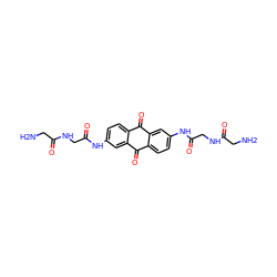 NCC(=O)NCC(=O)Nc1ccc2c(c1)C(=O)c1ccc(NC(=O)CNC(=O)CN)cc1C2=O ZINC000040874314