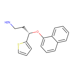 NCC[C@H](Oc1cccc2ccccc12)c1cccs1 ZINC000034220632