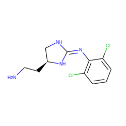 NCC[C@H]1CN/C(=N/c2c(Cl)cccc2Cl)N1 ZINC000066166278