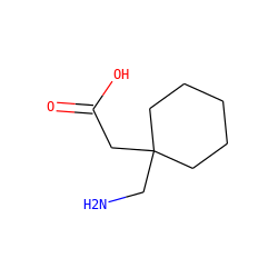 NCC1(CC(=O)O)CCCCC1 ZINC000000004949