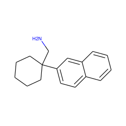 NCC1(c2ccc3ccccc3c2)CCCCC1 ZINC000066074318