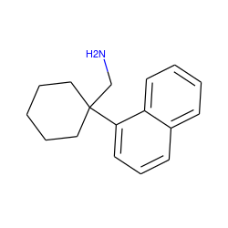 NCC1(c2cccc3ccccc23)CCCCC1 ZINC000011885008