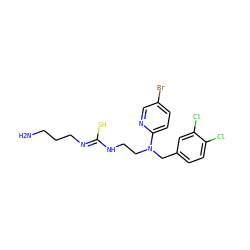 NCCC/N=C(\S)NCCN(Cc1ccc(Cl)c(Cl)c1)c1ccc(Br)cn1 ZINC000013782014