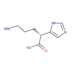 NCCC[C@@H](C(=O)O)c1cnc[nH]1 ZINC000026265023