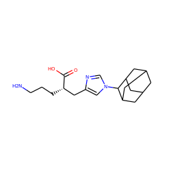 NCCC[C@@H](Cc1cn(C2C3CC4CC(C3)CC2C4)cn1)C(=O)O ZINC000169698760