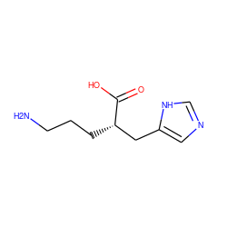 NCCC[C@@H](Cc1cnc[nH]1)C(=O)O ZINC000028864633