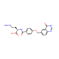 NCCC[C@@H](NC(=O)c1ccc(OCc2ccc3nc[nH]c(=O)c3c2)cc1)C(=O)O ZINC000029331901