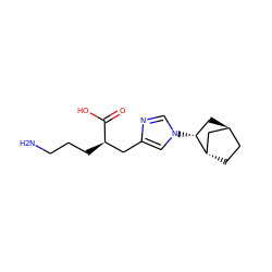 NCCC[C@H](Cc1cn([C@@H]2C[C@H]3CC[C@H]2C3)cn1)C(=O)O ZINC000204885311