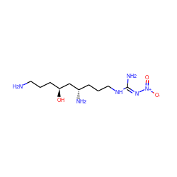 NCCC[C@H](O)C[C@@H](N)CCCN/C(N)=N/[N+](=O)[O-] ZINC000014977557