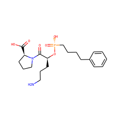 NCCC[C@H](O[P@](=O)(O)CCCCc1ccccc1)C(=O)N1CCC[C@H]1C(=O)O ZINC000026249742