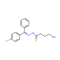 NCCCC(=O)N/N=C(\c1ccccc1)c1ccc(Br)cc1 ZINC000103195539