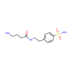 NCCCC(=O)NCCc1ccc(S(N)(=O)=O)cc1 ZINC000011755344