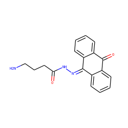 NCCCC(=O)NN=C1c2ccccc2C(=O)c2ccccc21 ZINC000103186987