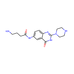 NCCCC(=O)Nc1ccc2nc(N3CCNCC3)[nH]c(=O)c2c1 ZINC000473122853