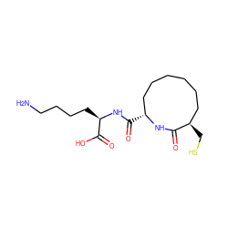 NCCCC[C@@H](NC(=O)[C@@H]1CCCCCC[C@@H](CS)C(=O)N1)C(=O)O ZINC000027212662