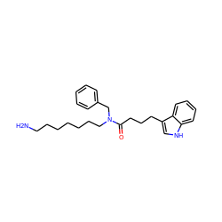 NCCCCCCCN(Cc1ccccc1)C(=O)CCCc1c[nH]c2ccccc12 ZINC000028825971