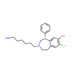 NCCCCCCN1CCc2cc(Cl)c(O)cc2[C@@H](c2ccccc2)C1 ZINC000013743906