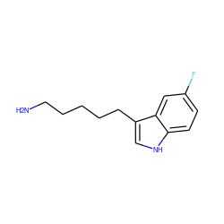 NCCCCCc1c[nH]c2ccc(F)cc12 ZINC000066251146