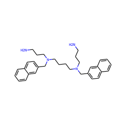 NCCCN(CCCCN(CCCN)Cc1ccc2ccccc2c1)Cc1ccc2ccccc2c1 ZINC000005834445