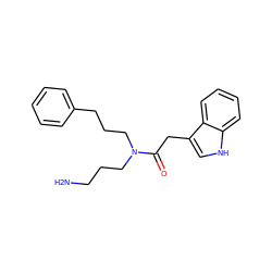 NCCCN(CCCc1ccccc1)C(=O)Cc1c[nH]c2ccccc12 ZINC000028825813