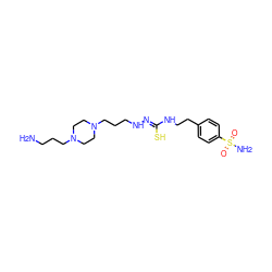 NCCCN1CCN(CCCN/N=C(\S)NCCc2ccc(S(N)(=O)=O)cc2)CC1 ZINC000028332039