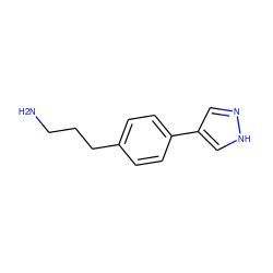 NCCCc1ccc(-c2cn[nH]c2)cc1 ZINC000014960979