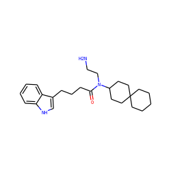 NCCN(C(=O)CCCc1c[nH]c2ccccc12)C1CCC2(CCCCC2)CC1 ZINC000028825787