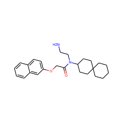 NCCN(C(=O)COc1ccc2ccccc2c1)C1CCC2(CCCCC2)CC1 ZINC000028825795