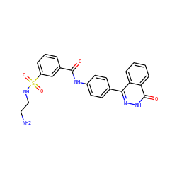 NCCNS(=O)(=O)c1cccc(C(=O)Nc2ccc(-c3n[nH]c(=O)c4ccccc34)cc2)c1 ZINC000063298491