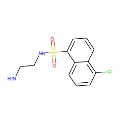 NCCNS(=O)(=O)c1cccc2c(Cl)cccc12 ZINC000002555126