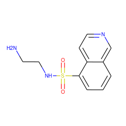 NCCNS(=O)(=O)c1cccc2cnccc12 ZINC000002149990