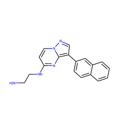 NCCNc1ccn2ncc(-c3ccc4ccccc4c3)c2n1 ZINC000096286371