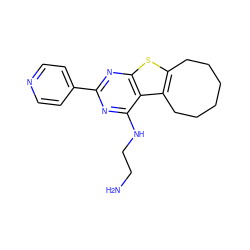 NCCNc1nc(-c2ccncc2)nc2sc3c(c12)CCCCCC3 ZINC000223659228