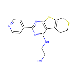 NCCNc1nc(-c2ccncc2)nc2sc3c(c12)CCSC3 ZINC000223673688